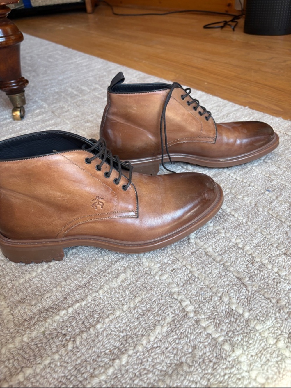 Brooks Brothers Tan/Brown Leather Chukka Boots - Picture 5 of 9